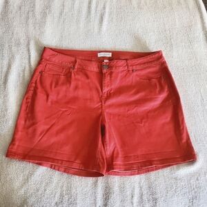 NWT Lane Brynt Red Shorts Mid Rise Essential StretchSpring Summer
